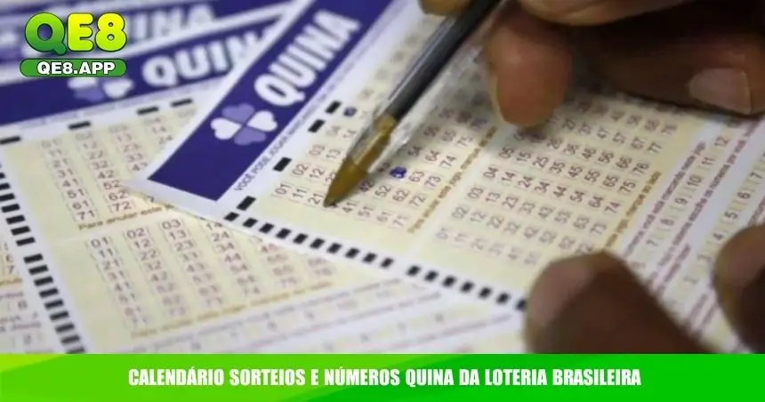 Calendário sorteios e números Quina da loteria brasileira